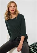 Shirt mit Rippausschnitt deep clary mint