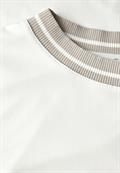 Shirt mit Rippdetail off white