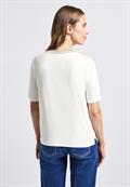 Shirt mit Rippdetail off white