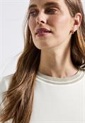 Shirt mit Rippdetail off white