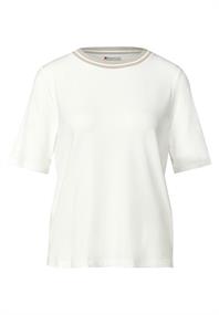Shirt mit Rippdetail off white