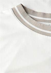Shirt mit Rippdetail off white