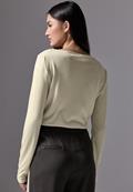 Shirt mit Rippenstruktur cloud cream mel.