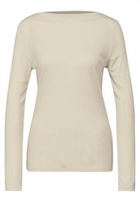 Shirt mit Rippenstruktur cloud cream mel.