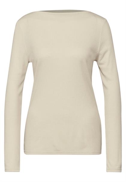 Shirt mit Rippenstruktur cloud cream mel.