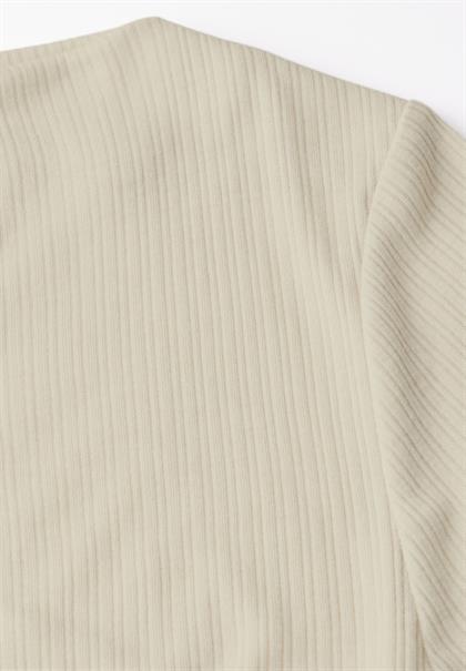 Shirt mit Rippenstruktur cloud cream mel.