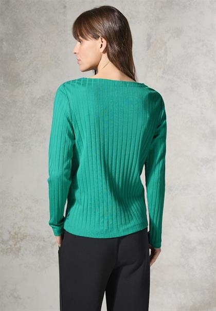 Shirt mit Rippstruktur aventurine green