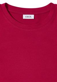 Shirt mit Rippstruktur beaujolais red