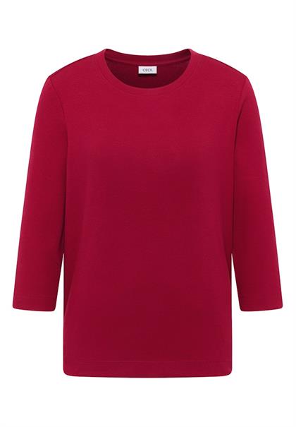 Shirt mit Rippstruktur beaujolais red
