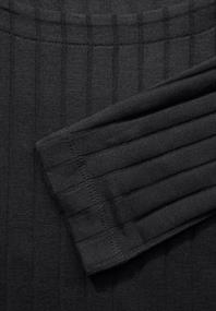 Shirt mit Rippstruktur black