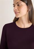 Shirt mit Rippstruktur eggplant red