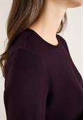 Shirt mit Rippstruktur eggplant red