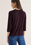 Shirt mit Rippstruktur eggplant red
