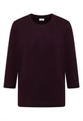 Shirt mit Rippstruktur eggplant red