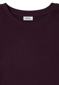 Shirt mit Rippstruktur eggplant red