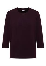 Shirt mit Rippstruktur eggplant red