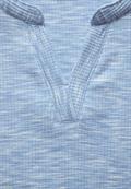 Shirt mit Rippstruktur light blue melange