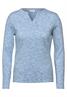 Shirt mit Rippstruktur light blue melange