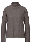 Shirt mit Rippstruktur morel brown mel.