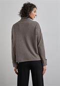 Shirt mit Rippstruktur morel brown mel.