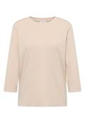 Shirt mit Rippstruktur oat milk beige
