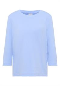 Shirt mit Rippstruktur sporty light blue