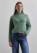 Shirt mit Rippstruktur sunlit green mel.