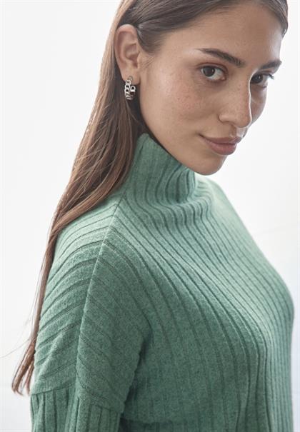 Shirt mit Rippstruktur sunlit green mel.