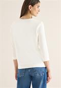 Shirt mit Rippstruktur vanilla white