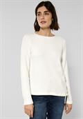 Shirt mit Rippstruktur vanilla white