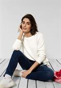 Shirt mit Rippstruktur vanilla white