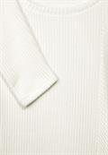Shirt mit Rippstruktur vanilla white