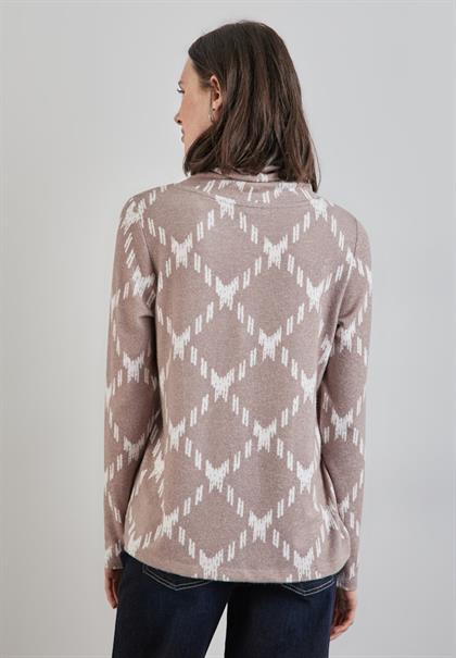 Shirt mit Rollkragen light mocha beige