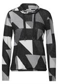 Shirt mit Schalkragen black melange