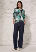Shirt mit Schalkragen glaced green melange