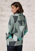 Shirt mit Schalkragen glaced green melange