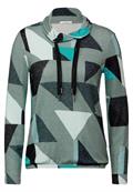 Shirt mit Schalkragen glaced green melange