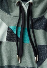 Shirt mit Schalkragen glaced green melange