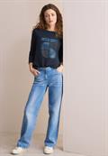 Shirt mit Schimmer-Print universal blue
