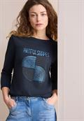 Shirt mit Schimmer-Print universal blue