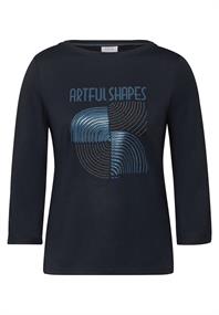Shirt mit Schimmer-Print universal blue