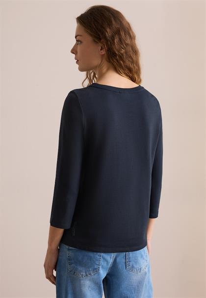 Shirt mit Schimmer-Print universal blue