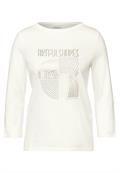Shirt mit Schimmer-Print vanilla white