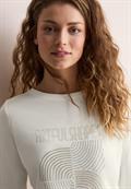 Shirt mit Schimmer-Print vanilla white