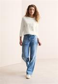 Shirt mit Schimmer-Print vanilla white
