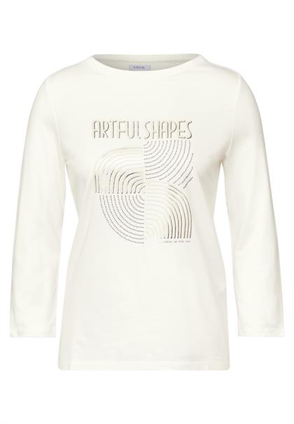 Shirt mit Schimmer-Print vanilla white