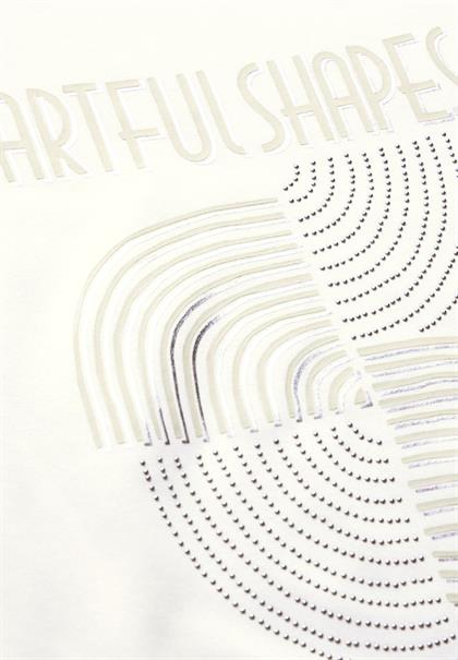 Shirt mit Schimmer-Print vanilla white