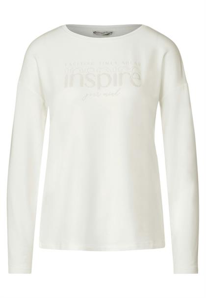 Shirt mit Schimmer-Wording lucid white