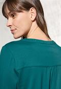 Shirt mit Schmucksteinchen petrol green