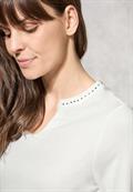 Shirt mit Schmucksteinchen vanilla white